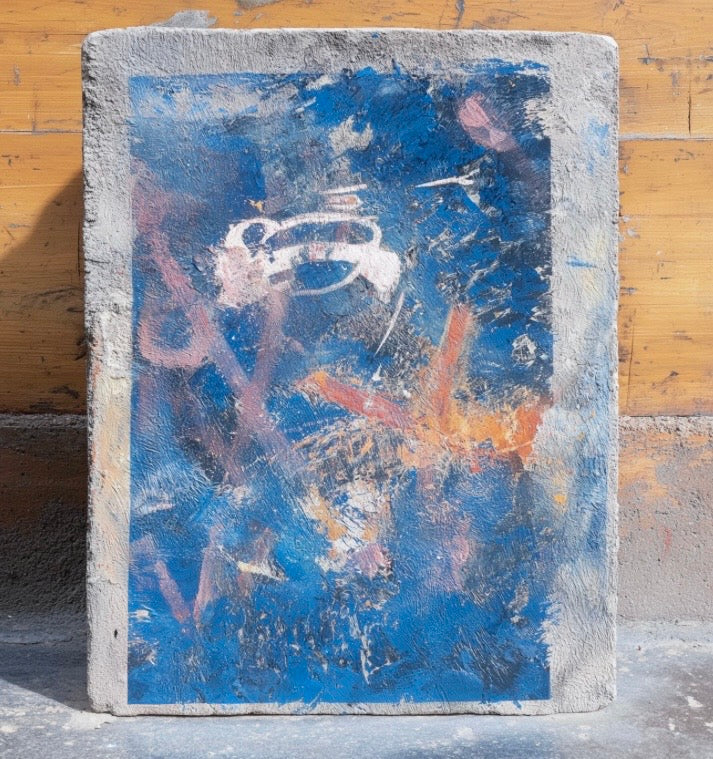 embedded in cement